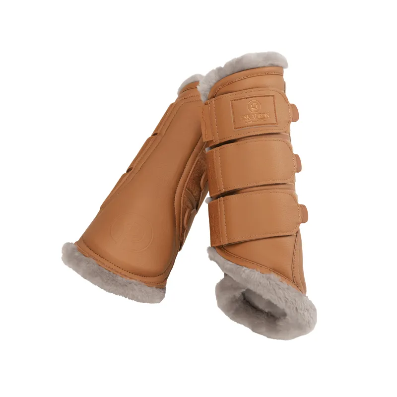 Eskadron Platinum Faux Leather Faux Fur Tendon Boots - Cognac 1 Eskadron Platinum Faux Leather Faux Fur Tendon Boots - Cognac