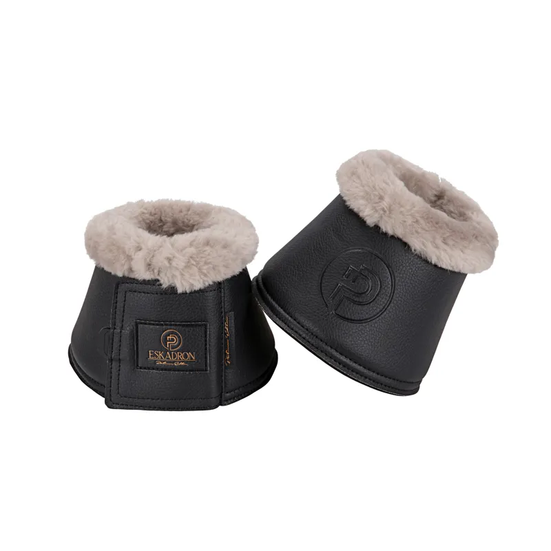 Eskadron Platinum Faux Leather Faux Fur Bell Overreach Boots - Black 1 Eskadron Platinum Faux Leather Faux Fur Bell Overreach Boots - Black