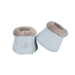 Eskadron Platinum Faux Leather Faux Fur Bell Overreach Boots - Powder Blue