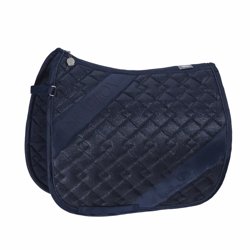 Eskadron Platinum Pure Glitter Mesh Saddle Cloth Navy 2 Eskadron Platinum Pure Glitter Mesh Saddle Cloth Navy - Image 2