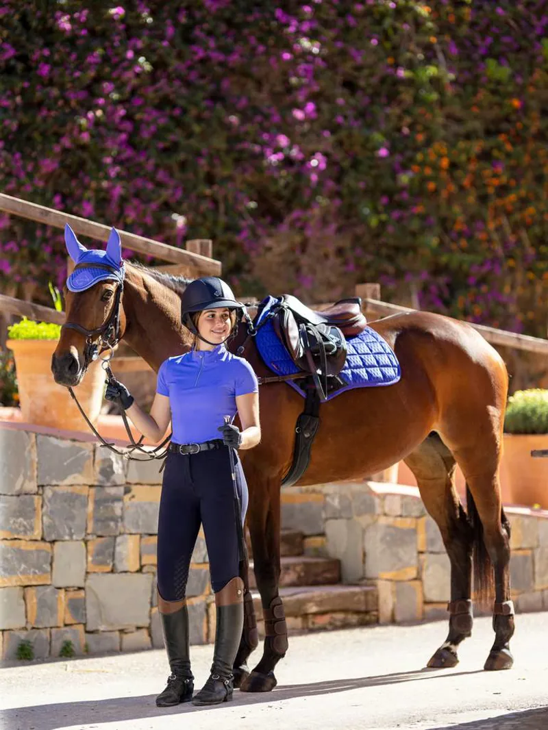 LeMieux Carbon Mesh Close Contact Square Bluebell 2 LeMieux Carbon Mesh Close Contact Square Bluebell - Image 2