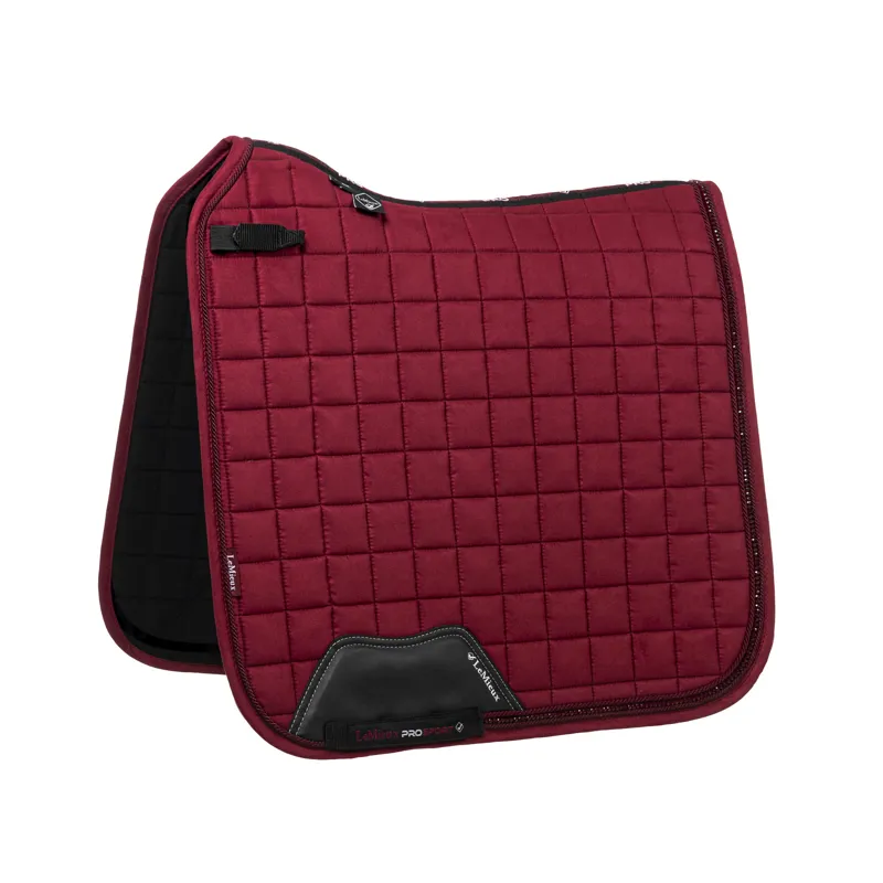 LeMieux Diamante Dressage Square Burgundy Large 1 LeMieux Diamante Dressage Square Burgundy Large