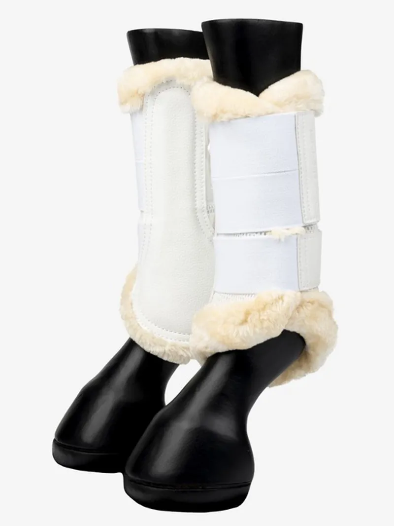 LeMieux Fleece Edged Mesh Brushing Boot White 1 LeMieux Fleece Edged Mesh Brushing Boot White