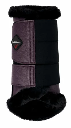 LeMieux Fleece Lined Brushing Boots Fig -PREMIER EQUINE lm fleecelinedboots fig lr2010