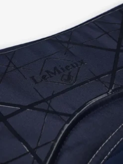LeMieux Soft Shell Anti Slip Dressage Pad Navy -PREMIER EQUINE lm saddlepad softshell ej navy details hr 2 1