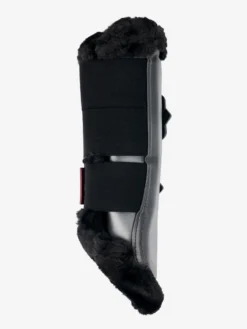 LeMieux Fleece Edged Mesh Brushing Boots Twilight Grey -PREMIER EQUINE lm steelbrush fleeceedge brushingboot grey lr202