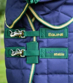 Premier Equine Lucanta 450g Stable Rug With Neck Cover Navy -PREMIER EQUINE lucanta stable rug 450g navy 4