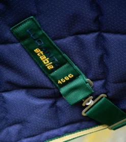 Premier Equine Lucanta 450g Stable Rug With Neck Cover Navy -PREMIER EQUINE lucanta stable rug 450g navy 5