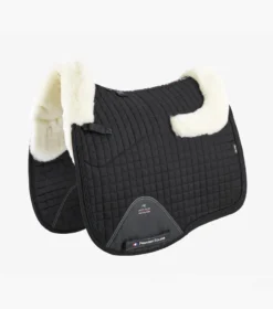 Premier Equine CC Merino Wool European Saddle Pad - Dressage Black/Natural Wool