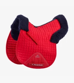 Premier Equine Merino Wool Saddle Pad - GP Numnah Red/Navy Wool