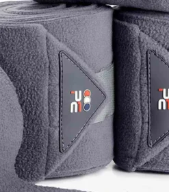 Premier Equine Horse Polo Fleece Bandages Royal Grey 5 Premier Equine Horse Polo Fleece Bandages Royal Grey -PREMIER EQUINE polo fleece bandages grey 3