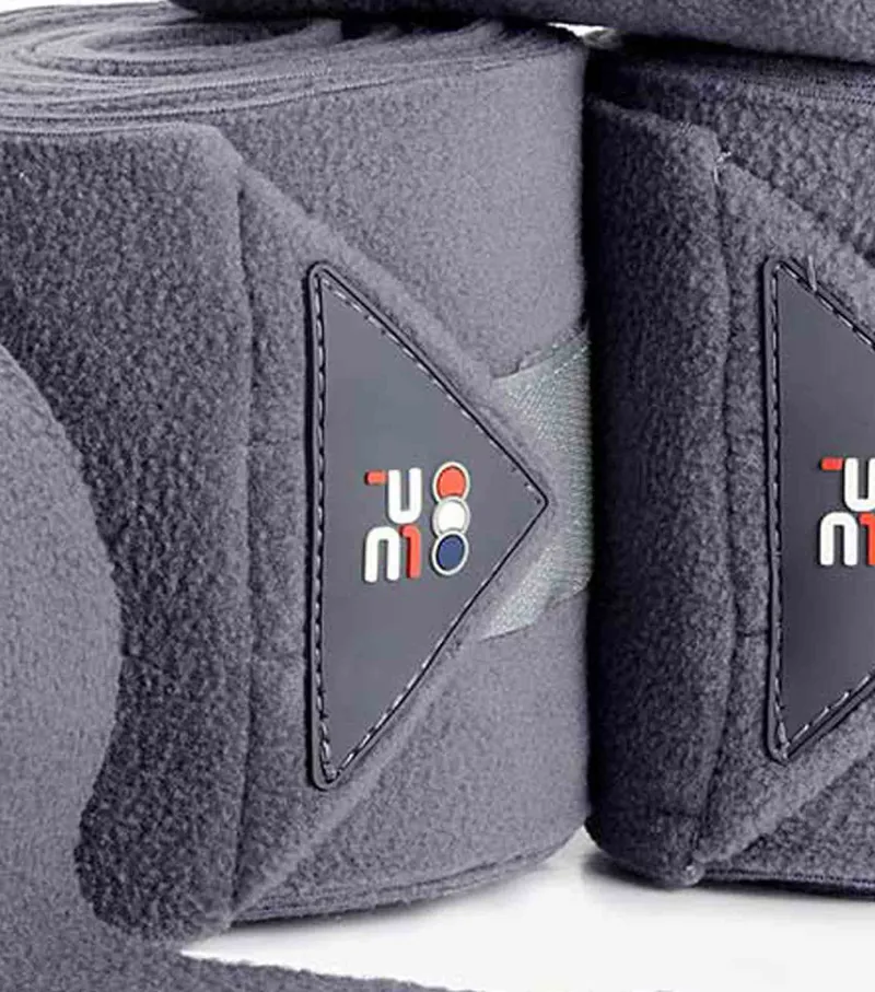 Premier Equine Horse Polo Fleece Bandages Royal Grey 3 Premier Equine Horse Polo Fleece Bandages Royal Grey - Image 3