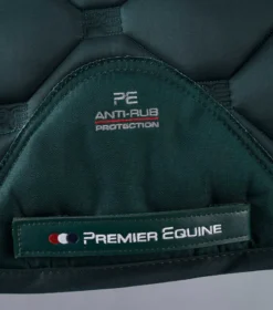 Premier Equine Saltare Close Contact GP/Jump Square - Olive - Full -PREMIER EQUINE saltare saddle pad GP green 4