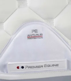 Premier Equine Saltare Close Contact GP/Jump Square - White - Full -PREMIER EQUINE saltare saddle pad GP white 4