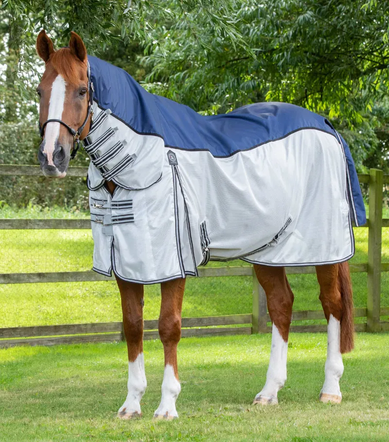 Premier Equine ShowerTex Fly Rug With Surcingles Navy 1 Premier Equine ShowerTex Fly Rug With Surcingles Navy