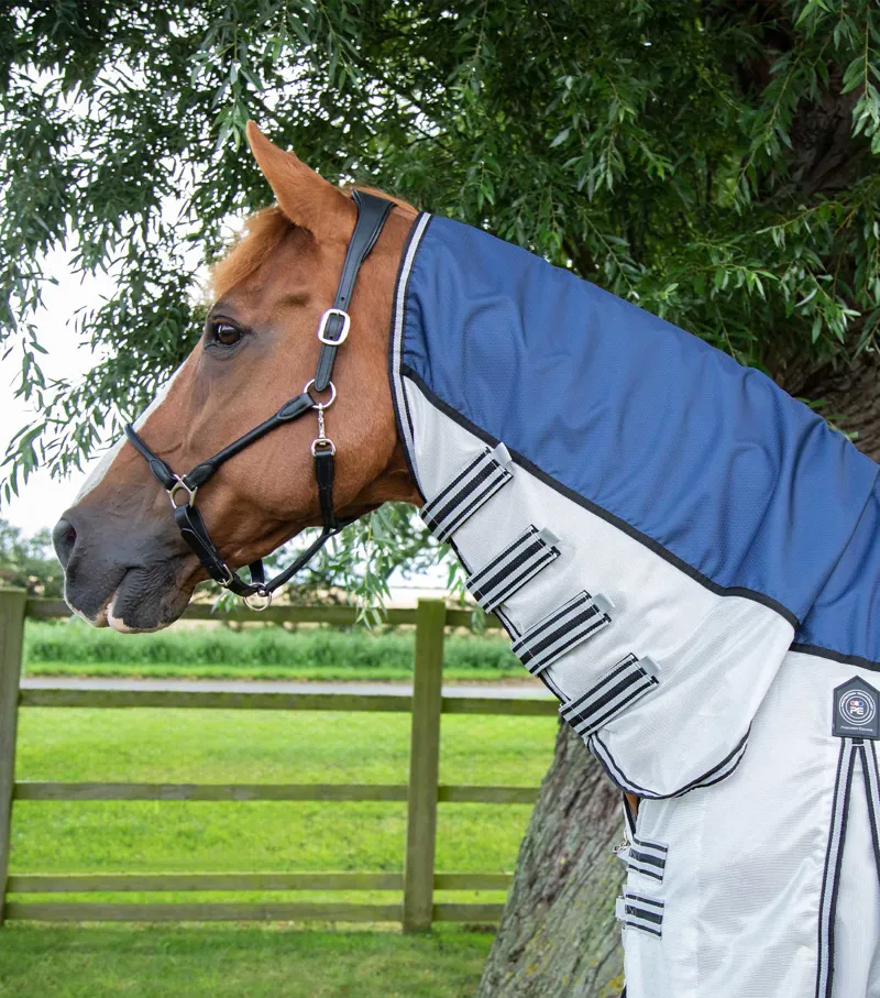 Premier Equine ShowerTex Fly Rug With Surcingles Navy 2 Premier Equine ShowerTex Fly Rug With Surcingles Navy - Image 2