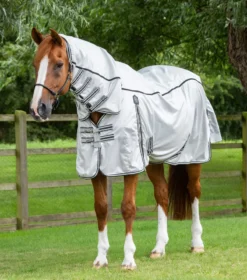 Premier Equine ShowerTex Fly Rug With Surcingles Silver