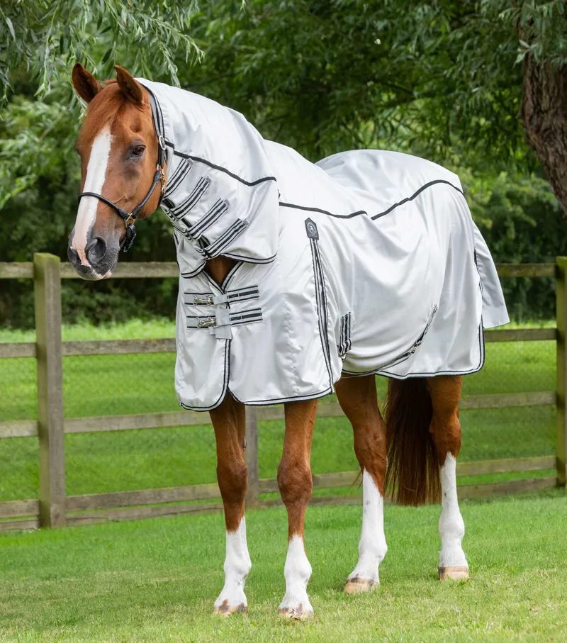Premier Equine ShowerTex Fly Rug With Surcingles Silver 1 Premier Equine ShowerTex Fly Rug With Surcingles Silver