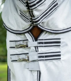 Premier Equine ShowerTex Fly Rug With Surcingles Silver 8 Premier Equine ShowerTex Fly Rug With Surcingles Silver -PREMIER EQUINE showertex stay dry fly rug grey 3