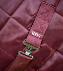 Premier Equine Tuscan Stable Rug 100g Burgundy -PREMIER EQUINE tuscan 100g stable rug wine 4